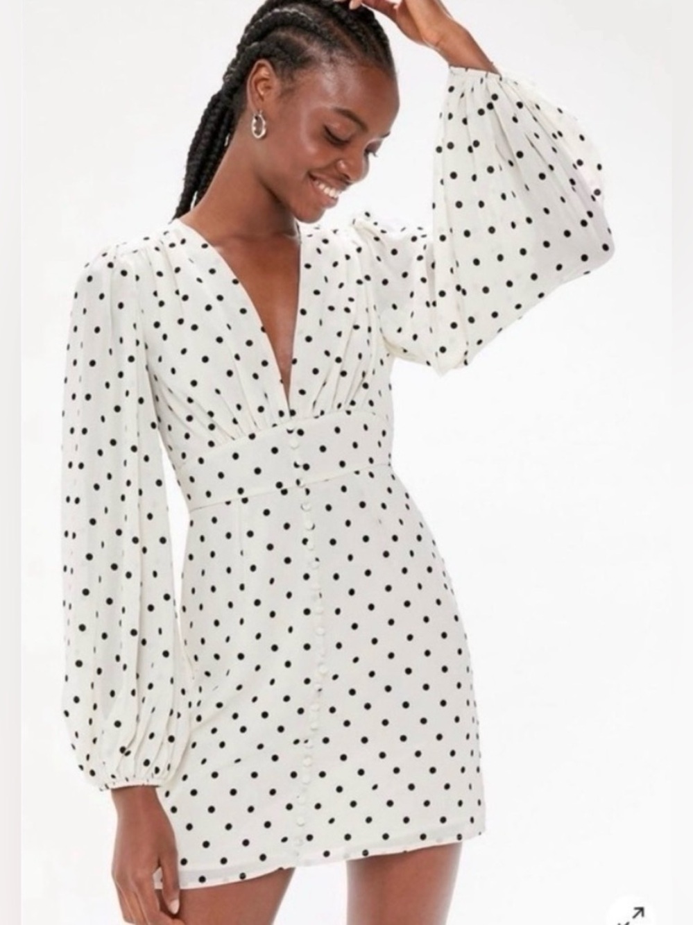 Urban Outfitters Willow Polka Dot Long Sleeve Dress.